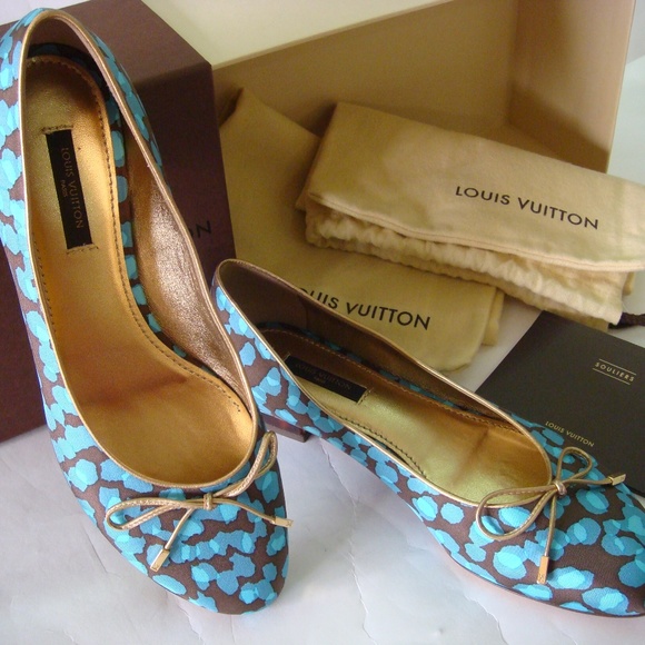 Louis Vuitton Blue Ballet Flats shoe FR37.5 - Picture 2 of 6
